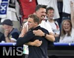 14.06.2024, Fussball UEFA EURO 2024, Vorrunde, 1.Spieltag, Erffnungsspiel Deutschland - Schottland, in der Fuball Arena Mnchen. Torjubel v.l. Co-Trainer Sandro Wagner (Deutschland) und Trainer Julian Nagelsmann (Deutschland) 