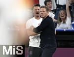 14.06.2024, Fussball UEFA EURO 2024, Vorrunde, 1.Spieltag, Erffnungsspiel Deutschland - Schottland, in der Fuball Arena Mnchen. Torjubel v.l. Co-Trainer Sandro Wagner (Deutschland) und Trainer Julian Nagelsmann (Deutschland) 