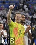 14.06.2024, Fussball UEFA EURO 2024, Vorrunde, 1.Spieltag, Erffnungsspiel Deutschland - Schottland, in der Fuball Arena Mnchen. Torwart Manuel Neuer (Deutschland) mit Daumen nach oben.