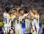 14.06.2024, Fussball UEFA EURO 2024, Vorrunde, 1.Spieltag, Erffnungsspiel Deutschland - Schottland, in der Fuball Arena Mnchen. Torjubel Ilkay Gndogan (Deutschland), Josua Kimmich (Deutschland), Florian Wirtz (Deutschland), Antonio Rdiger (Deutschland), Maximilian Mittelstdt (Deutschland) 