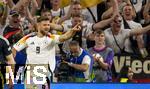 14.06.2024, Fussball UEFA EURO 2024, Vorrunde, 1.Spieltag, Erffnungsspiel Deutschland - Schottland, in der Fuball Arena Mnchen. Niclas Fllkrug (Deutschland) jubelt auf die Fans im Hintergrund 