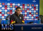 14.06.2024, Fussball UEFA EURO 2024, Vorrunde, 1.Spieltag, Erffnungsspiel Deutschland - Schottland, in der Fuball Arena Mnchen.  Pressekonferenz nach dem Spiel mit Player of the Match Jamal Musiala (Deutschland) 