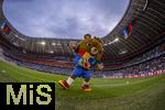 14.06.2024, Fussball UEFA EURO 2024, Vorrunde, 1.Spieltag, Erffnungsspiel Deutschland - Schottland, in der Fuball Arena Mnchen.  EM-Maskottchen Albrt am Spielfeldrand 