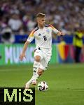 14.06.2024, Fussball UEFA EURO 2024, Vorrunde, 1.Spieltag, Erffnungsspiel Deutschland - Schottland, in der Fuball Arena Mnchen. Josua Kimmich (Deutschland) am Ball 