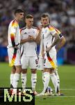 14.06.2024, Fussball UEFA EURO 2024, Vorrunde, 1.Spieltag, Erffnungsspiel Deutschland - Schottland, in der Fuball Arena Mnchen. v.li: Kai Havertz (Deutschland), Josua Kimmich (Deutschland), Ilkay Gndogan (Deutschland), Toni Kroos (Deutschland) 