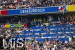 14.06.2024, Fussball UEFA EURO 2024, Vorrunde, 1.Spieltag, Erffnungsspiel Deutschland - Schottland, in der Fuball Arena Mnchen. Medienarbeitspltze auf der Tribne.