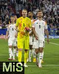 14.06.2024, Fussball UEFA EURO 2024, Vorrunde, 1.Spieltag, Erffnungsspiel Deutschland - Schottland, in der Fuball Arena Mnchen. Schlussjubel der Deutschen. Josua Kimmich (Deutschland), Torwart Manuel Neuer (Deutschland), Niclas Fllkrug (Deutschland), 