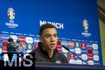 14.06.2024, Fussball UEFA EURO 2024, Vorrunde, 1.Spieltag, Erffnungsspiel Deutschland - Schottland, in der Fuball Arena Mnchen.  Pressekonferenz mit Jamal Musiala (Deutschland) 