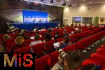 14.06.2024, Fussball UEFA EURO 2024, Vorrunde, 1.Spieltag, Erffnungsspiel Deutschland - Schottland, in der Fuball Arena Mnchen.  Pressekonferenz mit Jamal Musiala (Deutschland) im Medienraum vor versammelten Journalisten.