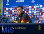 14.06.2024, Fussball UEFA EURO 2024, Vorrunde, 1.Spieltag, Erffnungsspiel Deutschland - Schottland, in der Fuball Arena Mnchen.  Pressekonferenz mit Jamal Musiala (Deutschland) 