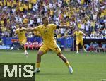 17.06.2024, Fussball UEFA EURO 2024, Vorrunde, Match 10, Rumnien - Ukraine, in der Fuball Arena Mnchen.  Nicolae Stanciu (Rumnien) trifft zum 1:0 und jubelt hier

