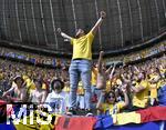 17.06.2024, Fussball UEFA EURO 2024, Vorrunde, Match 10, Rumnien - Ukraine, in der Fuball Arena Mnchen.   Die rumnischen Fans feiern 

