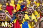 17.06.2024, Fussball UEFA EURO 2024, Vorrunde, Match 10, Rumnien - Ukraine, in der Fuball Arena Mnchen. Rumnische Fans begeistert ber den Sieg ihrer Mannschaft 

