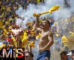 17.06.2024, Fussball UEFA EURO 2024, Vorrunde, Match 10, Rumnien - Ukraine, in der Fuball Arena Mnchen. Rumnische Fans begeistert ber den Sieg ihrer Mannschaft 

