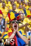 17.06.2024, Fussball UEFA EURO 2024, Vorrunde, Match 10, Rumnien - Ukraine, in der Fuball Arena Mnchen. Rumnische Fans begeistert ber den Sieg ihrer Mannschaft 

