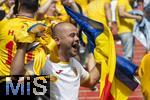 17.06.2024, Fussball UEFA EURO 2024, Vorrunde, Match 10, Rumnien - Ukraine, in der Fuball Arena Mnchen. Rumnische Fans begeistert ber den Sieg ihrer Mannschaft 

