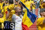 17.06.2024, Fussball UEFA EURO 2024, Vorrunde, Match 10, Rumnien - Ukraine, in der Fuball Arena Mnchen. Rumnische Fans begeistert ber den Sieg ihrer Mannschaft 

