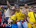 17.06.2024, Fussball UEFA EURO 2024, Vorrunde, Match 10, Rumnien - Ukraine, in der Fuball Arena Mnchen. Rumnische Fans begeistert ber den Sieg ihrer Mannschaft 

