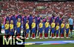 19.06.2024, Fussball UEFA EURO 2024, Vorrunde, 2.Spieltag, Deutschland - Ungarn, in der Stuttgart Arena.

Die Mannschaft steht in einer Reihe v.l. Florian Wirtz (Deutschland), Robert Andrich (Deutschland), Kai Havertz (Deutschland), Jamal Musiala (Deutschland), Jonathan Tah (Deutschland), Toni Kroos (Deutschland), Maximilian Mittelstdt (Deutschland), Josua Kimmich (Deutschland), Antonio Rdiger (Deutschland), Torwart Manuel Neuer (Deutschland) und Ilkay Gndogan (Deutschland) 