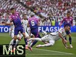 19.06.2024, Fussball UEFA EURO 2024, Vorrunde, 2.Spieltag, Deutschland - Ungarn, in der Stuttgart Arena. v.l. Kai Havertz (Deutschland) gegen Attila Fiola (Ungarn) 

