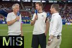 19.06.2024, Fussball UEFA EURO 2024, Vorrunde, 2.Spieltag, Deutschland - Ungarn, in der Stuttgart Arena. Nach dem Spiel, v.li: Bastian Schweinsteiger, Trainer Julian Nagelsmann (Deutschland), Alexander Bommes (ARD-TV) beim Interview.

