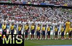 20.06.2024, Fussball UEFA EURO 2024, Vorrunde, Gruppe C, Slowenien - Serbien, in der Fuball Arena Mnchen. Die Slovenen stehen in einer Reihe

