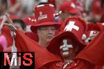 23.06.2024, Fussball UEFA EURO 2024, Vorrunde, 3.Spieltag, Deutschland - Schweiz, in der Frankfurt-Arena in Frankfurt am Main, Die schweizer Fans feiern
