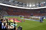 23.06.2024, Fussball UEFA EURO 2024, Vorrunde, 3.Spieltag, Deutschland - Schweiz, in der Frankfurt-Arena in Frankfurt am Main, Die beiden Mannschaften im Vesier der Fotografen
