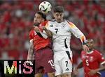 23.06.2024, Fussball UEFA EURO 2024, Vorrunde, 3.Spieltag, Deutschland - Schweiz, in der Frankfurt-Arena in Frankfurt am Main, v.l. Ricardo Rodriguez (Schweiz) gegen Kai Havertz (Deutschland) 
