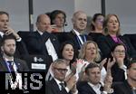 23.06.2024, Fussball UEFA EURO 2024, Vorrunde, 3.Spieltag, Deutschland - Schweiz, in der Frankfurt-Arena in Frankfurt am Main, Auenministerin Annalena Baerbock (Deutschland) und Nancy Fsser (Deutschland) und Bundeskanzler Olaf Scholz (Deutschland) 
