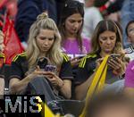 23.06.2024, Fussball UEFA EURO 2024, Vorrunde, 3.Spieltag, Schweiz - Deutschland, in der Frankfurt-Arena in Frankfurt am Main,  Manuel Neuers Ehefrau Anika Neuer (li) beim EM-Spiel auf der Tribne 
