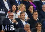 23.06.2024, Fussball UEFA EURO 2024, Vorrunde, 3.Spieltag, Schweiz - Deutschland, in der Frankfurt-Arena in Frankfurt am Main,  Ehrentribne, mit Bundes-Aussenministerin Annalena Baerbock oben li), Bundes-Innenministerin Nancy Faeser (beide im Deutschland-Trikot), Oliver Bierhoff (re)
