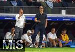 23.06.2024, Fussball UEFA EURO 2024, Vorrunde, 3.Spieltag, Schweiz - Deutschland, in der Frankfurt-Arena in Frankfurt am Main, Trainer Murat Yakin (Schweiz) nachdenklich 
