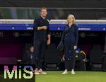 23.06.2024, Fussball UEFA EURO 2024, Vorrunde, 3.Spieltag, Schweiz - Deutschland, in der Frankfurt-Arena in Frankfurt am Main, v.li: Trainer Julian Nagelsmann (Deutschland) nach dem Spiel mit Franziska Wlle (DFB-Pressesprecherin)
