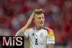 23.06.2024, Fussball UEFA EURO 2024, Vorrunde, 3.Spieltag, Schweiz - Deutschland, in der Frankfurt-Arena in Frankfurt am Main, Toni Kroos (Deutschland) nachdenklich 
