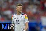 23.06.2024, Fussball UEFA EURO 2024, Vorrunde, 3.Spieltag, Schweiz - Deutschland, in der Frankfurt-Arena in Frankfurt am Main, Maximilian Mittelstdt (Deutschland) nachdenklich 
