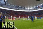 23.06.2024, Fussball UEFA EURO 2024, Vorrunde, 3.Spieltag, Schweiz - Deutschland, in der Frankfurt-Arena in Frankfurt am Main, Beide Mannschaften laufen aufs Spielfeld.
