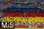 23.06.2024, Fussball UEFA EURO 2024, Vorrunde, 3.Spieltag, Schweiz - Deutschland, in der Frankfurt-Arena in Frankfurt am Main,  Deutsche Fans schwenken ihre Fhnchen in den Landesflaggen.
