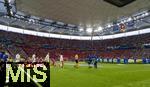 23.06.2024, Fussball UEFA EURO 2024, Vorrunde, 3.Spieltag, Schweiz - Deutschland, in der Frankfurt-Arena in Frankfurt am Main, Beide Mannschaften laufen aufs Spielfeld.
