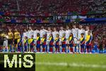 23.06.2024, Fussball UEFA EURO 2024, Vorrunde, 3.Spieltag, Schweiz - Deutschland, in der Frankfurt-Arena in Frankfurt am Main, Beide Mannschaften haben sich zur Hymne auf den Platz aufgestellt. Torwart Manuel Neuer (Deutschland), Toni Kroos (Deutschland), Antonio Rdiger (Deutschland), Kai Havertz (Deutschland), Robert Andrich (Deutschland), Jonathan Tah (Deutschland), vorne v.li: Maximilian Mittelstdt (Deutschland), Ilkay Gndogan (Deutschland), Josua Kimmich (Deutschland), Jamal Musiala (Deutschland), Florian Wirtz (Deutschland).
