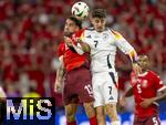 23.06.2024, Fussball UEFA EURO 2024, Vorrunde, 3.Spieltag, Schweiz - Deutschland, in der Frankfurt-Arena in Frankfurt am Main, v.li: Ricardo Rodriguez (Schweiz) gegen Kai Havertz (Deutschland) 
