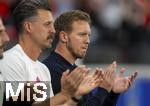 23.06.2024, Fussball UEFA EURO 2024, Vorrunde, 3.Spieltag, Schweiz - Deutschland, in der Frankfurt-Arena in Frankfurt am Main, v.li: Co-Trainer Sandro Wagner (Deutschland), Trainer Julian Nagelsmann (Deutschland) 
