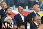 23.06.2024, Fussball UEFA EURO 2024, Vorrunde, 3.Spieltag, Schweiz - Deutschland, in der Frankfurt-Arena in Frankfurt am Main, Politiker und Sportfunktionre auf der Ehrentribne. DFB Prsident Bernd Neuendorf (Deutschland),  Bundeskanzler Olaf Scholz, Bundesaussenministerin Annalena Baerbock  
  