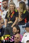 23.06.2024, Fussball UEFA EURO 2024, Vorrunde, 3.Spieltag, Schweiz - Deutschland, in der Frankfurt-Arena in Frankfurt am Main,  li: Ehefrau Anika Bissl von Torwart Manuel Neuer (Deutschland)  
