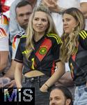 23.06.2024, Fussball UEFA EURO 2024, Vorrunde, 3.Spieltag, Schweiz - Deutschland, in der Frankfurt-Arena in Frankfurt am Main,  li: Ehefrau Anika Bissl von Torwart Manuel Neuer (Deutschland)   
