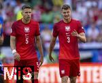 25.06.2024, Fussball UEFA EURO 2024, Vorrunde, 3.Spieltag, Frankreich - Polen, im BVB-Stadion in Dortmund,  v.li: Jan Bednarek (Polen) und Pawel Dawidowicz (Polen) 

