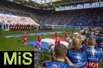 25.06.2024, Fussball UEFA EURO 2024, Vorrunde, 3.Spieltag, Frankreich - Polen, im BVB-Stadion in Dortmund, die Mannschaften haben sich zum Singen der Hymne aufgestellt, im ausverkauften Stadion..

