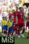 25.06.2024, Fussball UEFA EURO 2024, Vorrunde, 3.Spieltag, Frankreich - Polen, im BVB-Stadion in Dortmund, Einmarsch der Mannschaften, Robert Lewandowski (Polen) 

