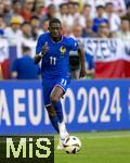 25.06.2024, Fussball UEFA EURO 2024, Vorrunde, 3.Spieltag, Frankreich - Polen, im BVB-Stadion in Dortmund, Ousmane Dembele (Frankreich) am Ball 

