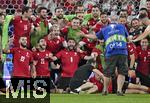 26.06.2024, Fussball UEFA EURO 2024, Vorrunde, 3.Spieltag, Georgien - Portugal, in der Arena AufSchalke Gelsenkirchen,    Die Georgier knnen ihr Glck kaum fassen

